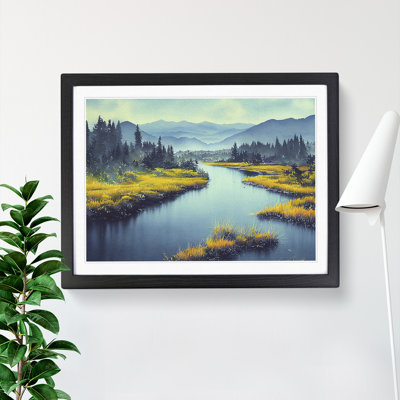 XH1022-7488X River To The Mountains - Single Picture Frame Painting