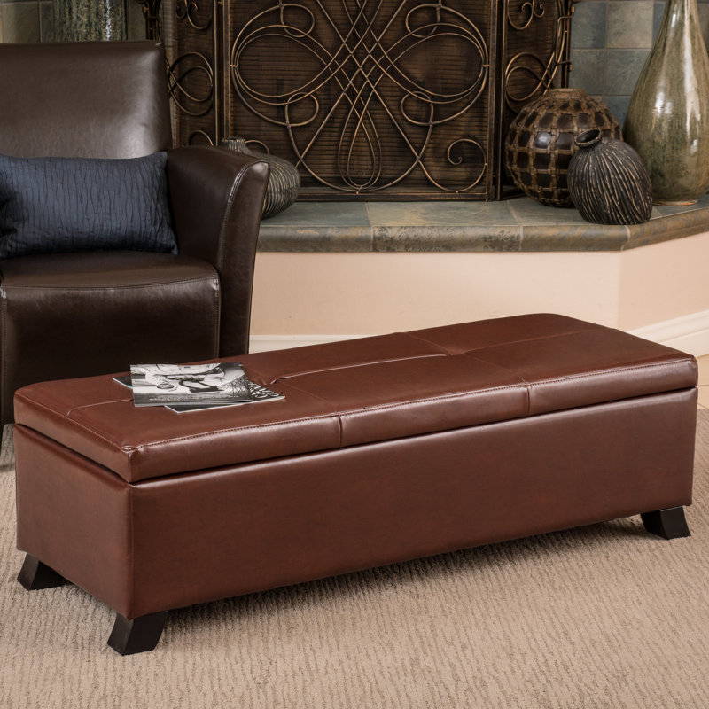 Lemus Leather Ottoman