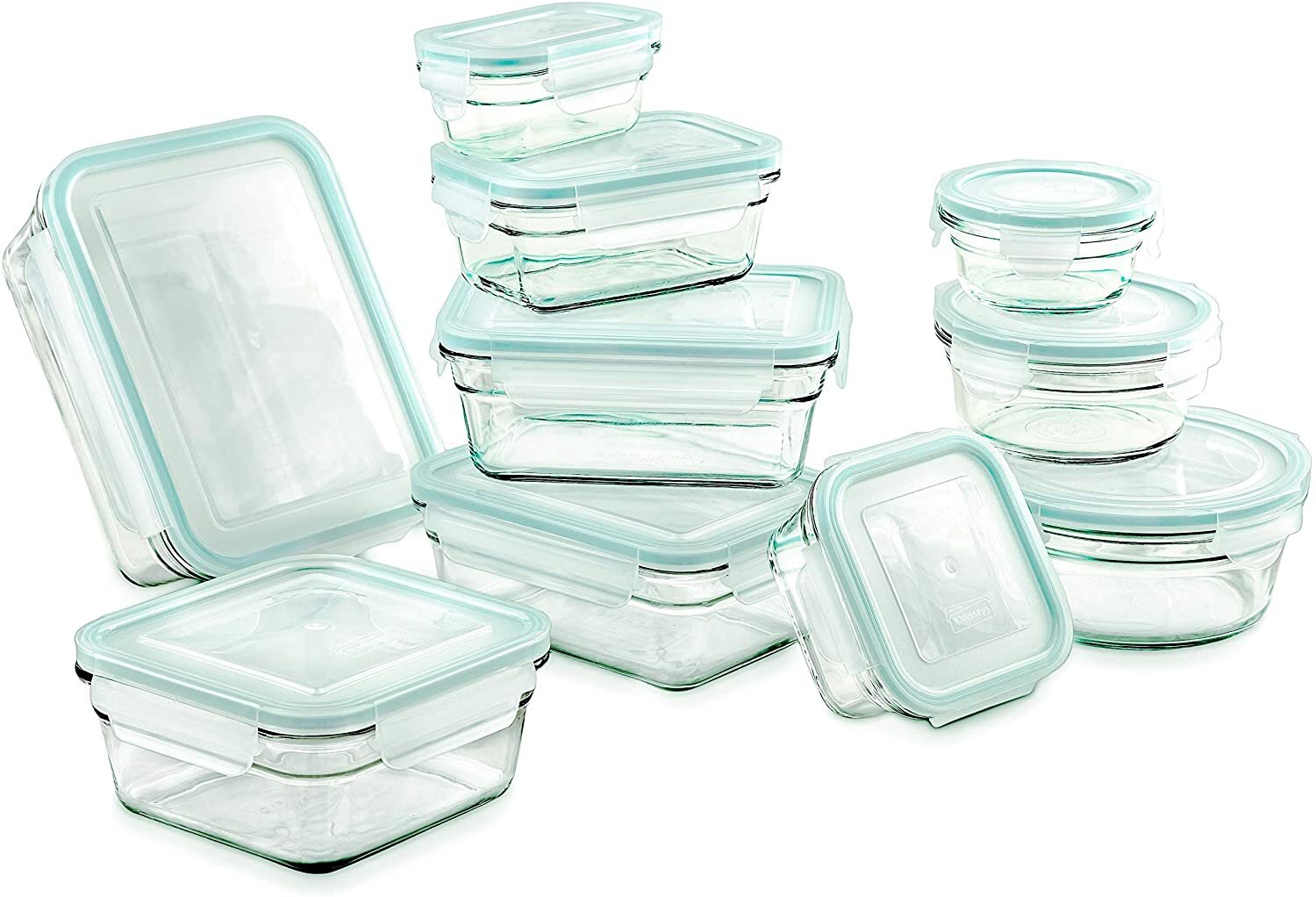 Glasslock 10 Piece Oven, Freezer, And Microwave Safe Stackable Glass Food  Storage & Bakeware Container Set W/ Latching Lids For Storage And Meal Prep  : Target