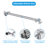 12 Inch Solid Square Ultra Thin 304 Stainless Steel Rain Shower Head with 11" Adjustable Extension Arm