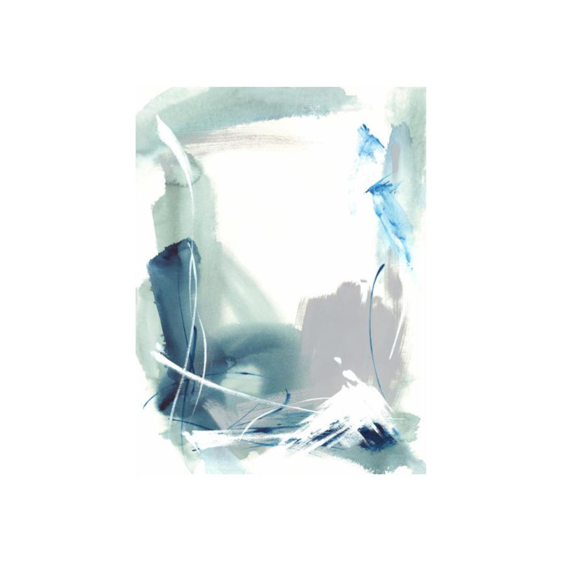 «Blue Note III» par Janice Sadler - Peinture, Image au pinceau gel, H 48 po x l 36 po