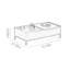 Solid wood granite slab sliding coffee table