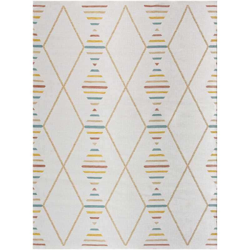 Geometric Indoor / Outdoor Rug, Rectangle 6'7" x 9'