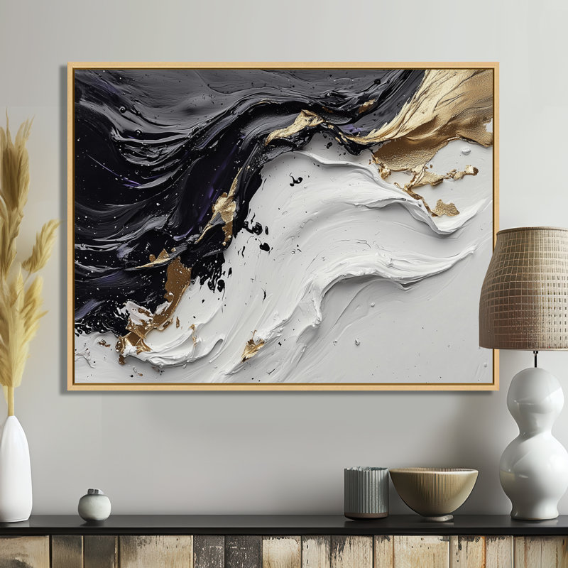 Willems, abstrait, perspective de l'obscurité et de la lumière II - art mural transitionnel, H 30 po x l 40 po, Crème, crème