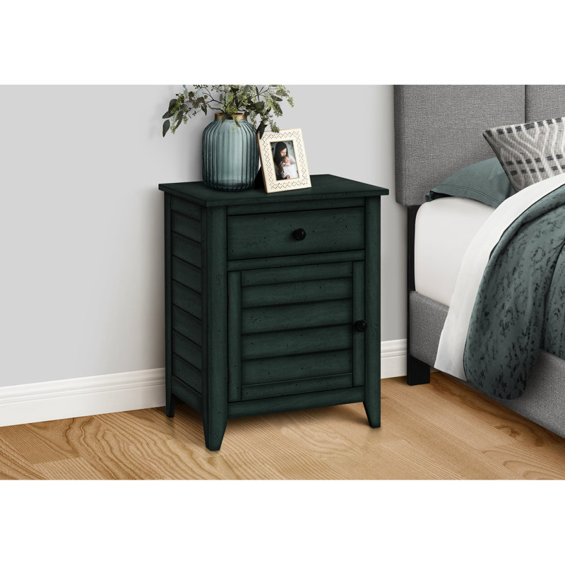 25,93 po Table d'appoint H - placage bleu antique, côté pratique du meuble de chambre à coucher avec placage en bois massif +, look décontracté