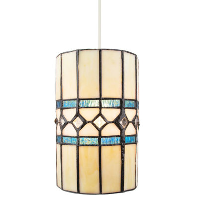 20cm H Glass Rectangle Pendant Shade ( Screw On )