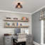 1-Light Modern Farmhouse Semi Flush Mount