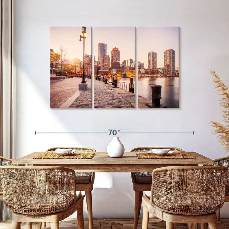 Sebbie Boston Harbor Lights, 36" H x 57" W