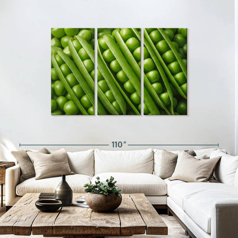 Yarlin Peas, 48" H x 74" W