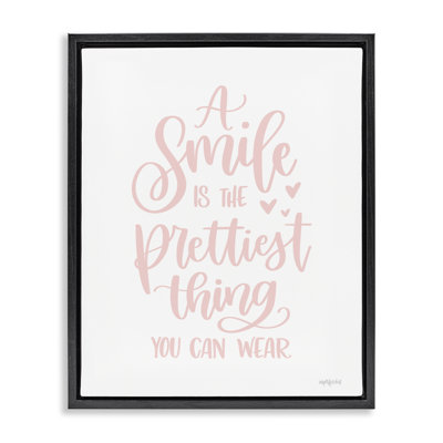 «Smile is Prettiest Thing Floater», art mural sur toile par imperfect Dust