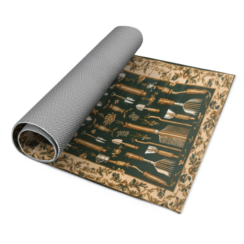 Tapis vert français intérieur et extérieur, Rectangle 9 pi x 12 pi