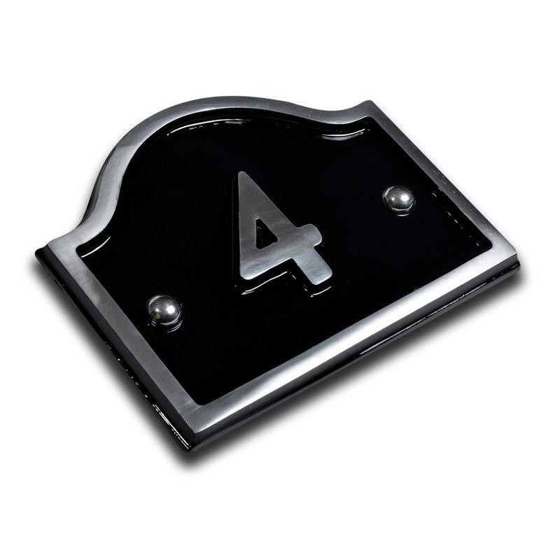 Jaclynn 11.5cm H Reflective Metal House Number, 4