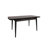 Extendable Dining Table, Baroque Design, Black, 50.4 x 31.1 x 31.1 inches | 100% Melamine Coated Particle Board, Extendable Width: 61.8 inches | Sturdy Plastic Legs, Perfect for Stylish Dining Spaces & Gatherings