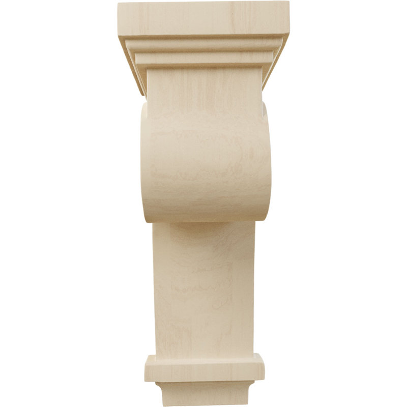 Corbeau à volutes l 4 1/2 po x P 5 5/8 po x H 12 po, érable (paquet de 2), Érable