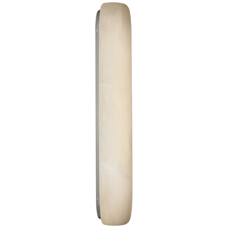 Kelly Wearstler Formosa 26" Linear Sconce, Alabaster/Polished Nickel, 1600 W, 25.75" H x 4.75" W x 3.25" D