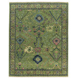 Rock My Classics Hand Knotted Wool Oriental Area Rug in Green