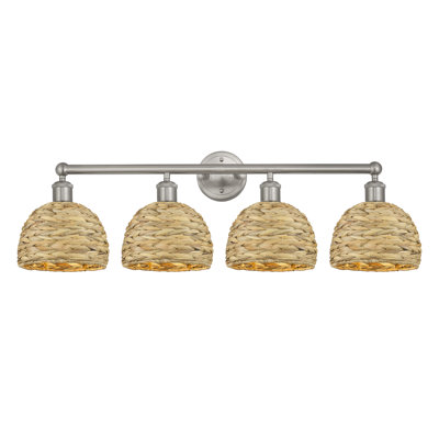 Alyxandrea - 4 lumières - Abat-jour naturel - Éclairage pour meuble-lavabo
