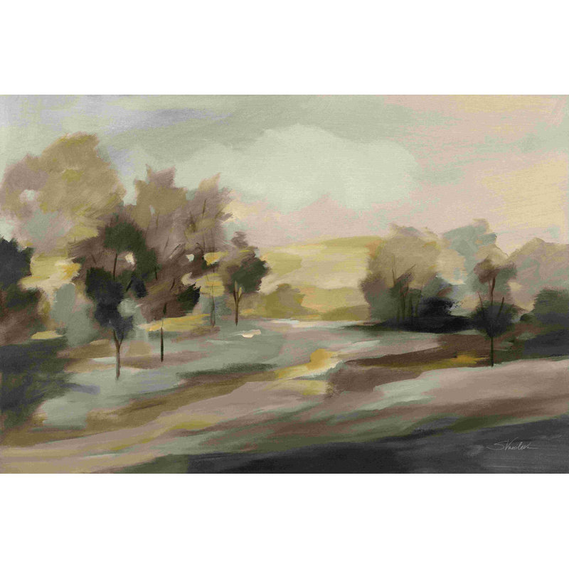 «Rustic Landscape» par Silvia Vassileva - reproduction, H 8 po x l 12 po, Non, Toile tendue