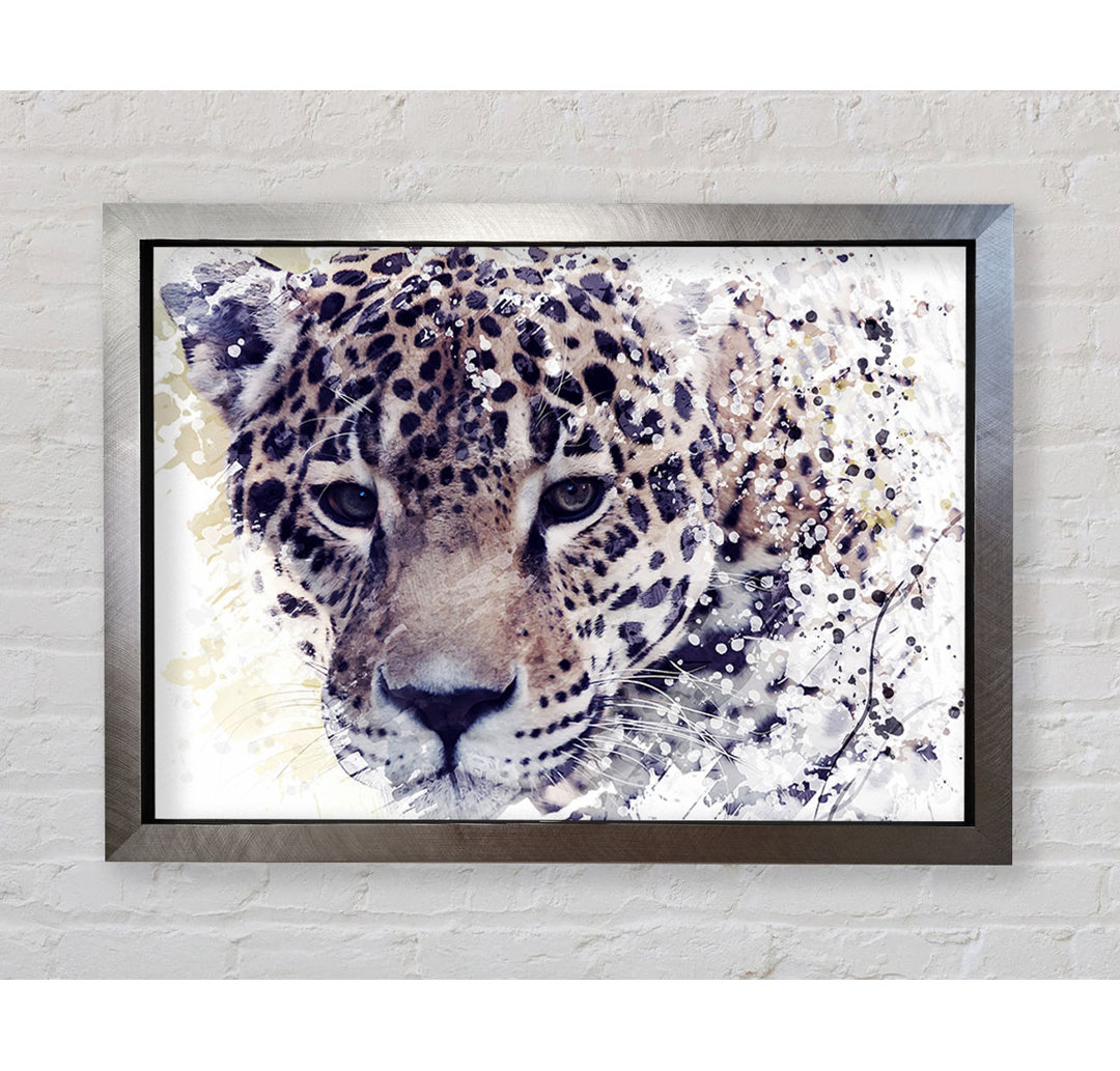 Leopard Splash - Einzelner Bilderrahmen Kunstdrucke