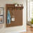 Render Fluted Coat Rack Panel With Shelf In Walnut-1148513375