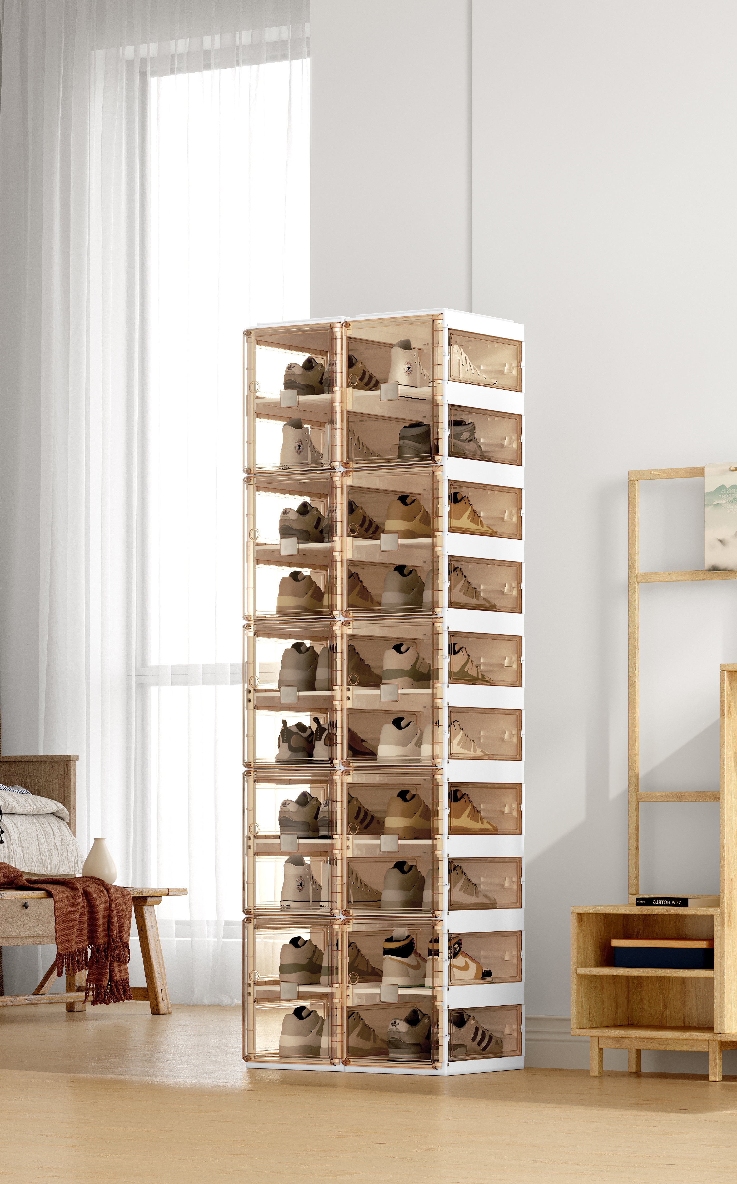 Rebrilliant 20 Pair Shoe Storage Cabinet & Reviews