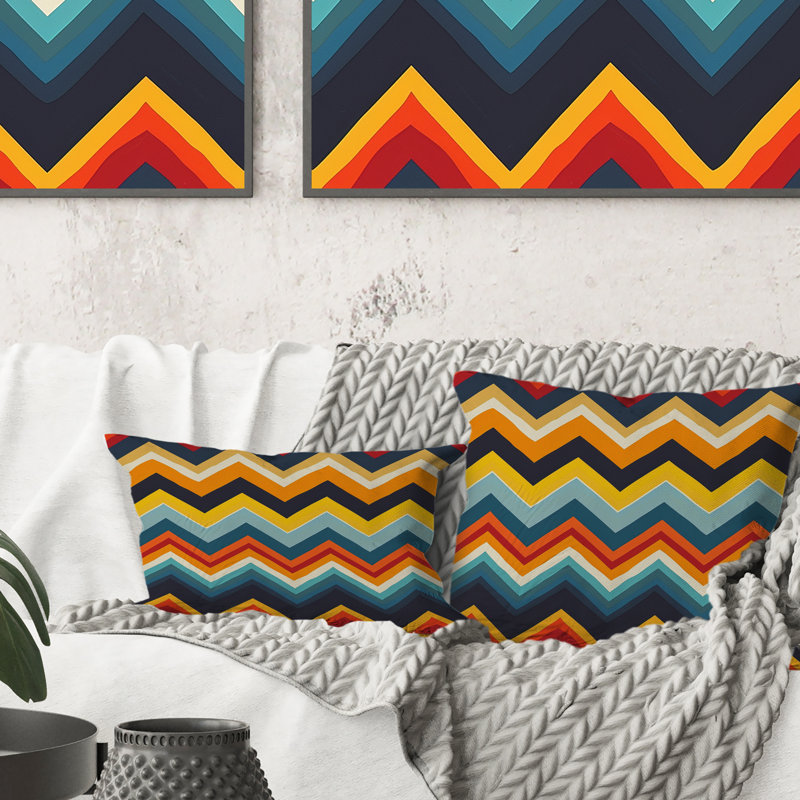 Coussin décoratif à chevrons