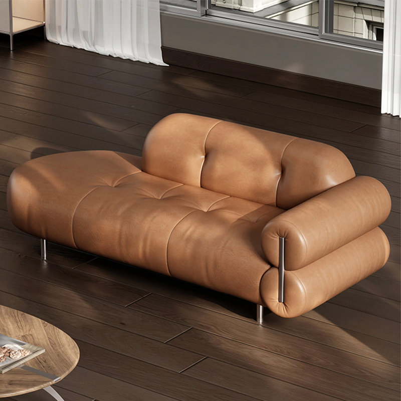 Chaise longue de loisirs créative et moderne, Orange, Orienté à droite