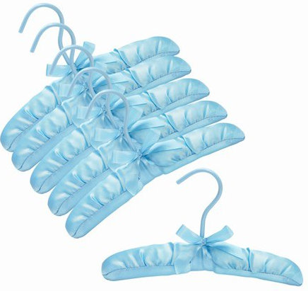 Satin Standard Hanger for Dress/Shirt/Sweater, Blue