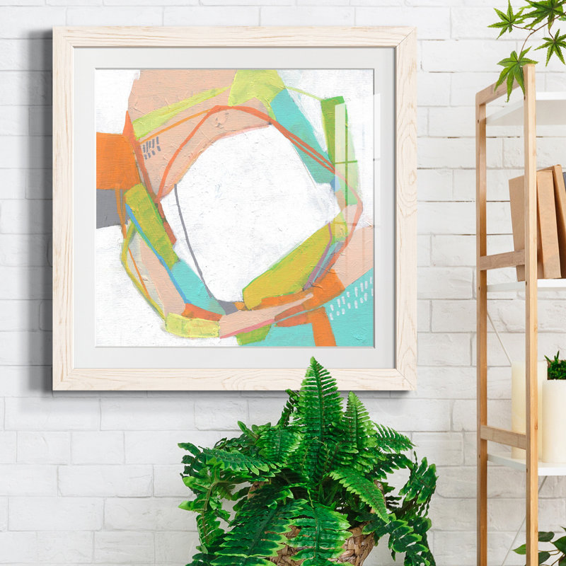 «Candy Whorl I-Premium», reproduction encadrée prête à être accrochée, Papier encadré blanc, H 17 po x l 17 po x P 1,5 po