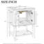 Meuble-lavabo de 24 pouces avec lavabo en céramique ultrabrillante, esthétique rétro, fonction de déversement, rangement intelligent de style classique et moderne de luxe, tablette ouverte pour un accès rapide aux articles de toilette, intimité fermée-130058331