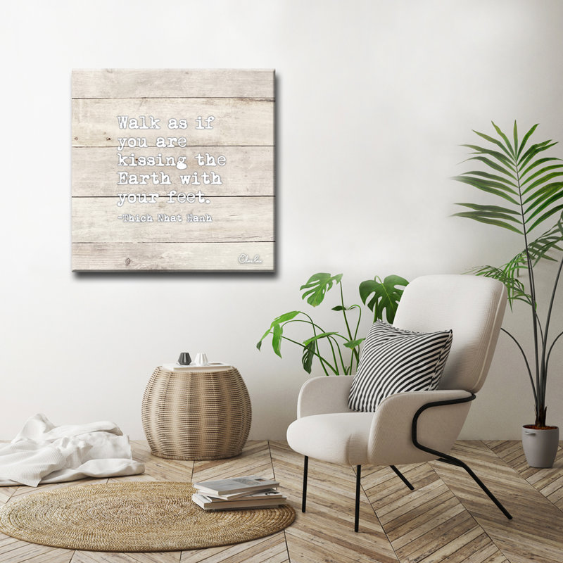 Reproduction d’art textuel sur toile tendue, H 12 po x l 12 po