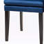 Chaise rembourrée en velours capitonné Anika, finition espresso, H 41,7 po x l 18,9 po x P 24,4 po