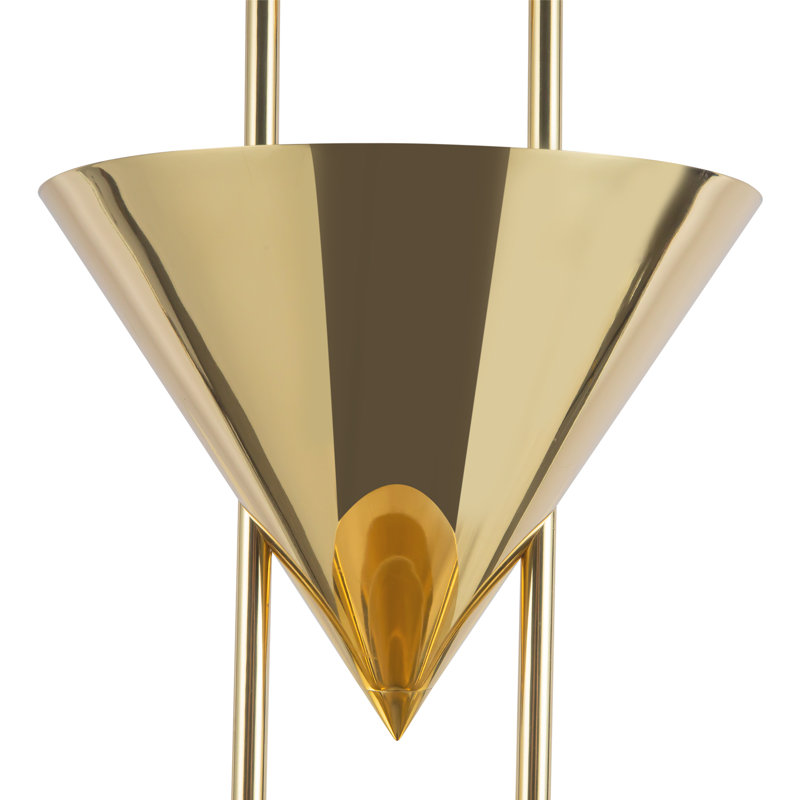 Versus 67-in Brass Floor Lamp, Patina Brass