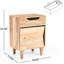 Table de chevet en bois naturel