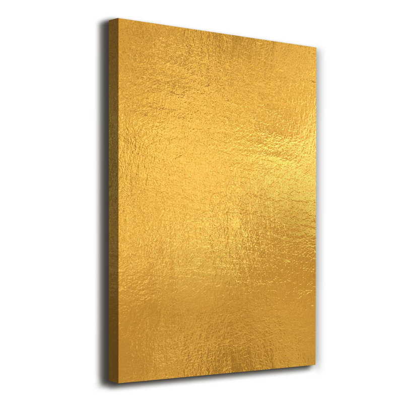 Golden Foil Background - Wrapped Canvas Print
