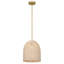 Derrytown 1 - Light Dimmable Single Pendant with Rattan Shade-1606422038