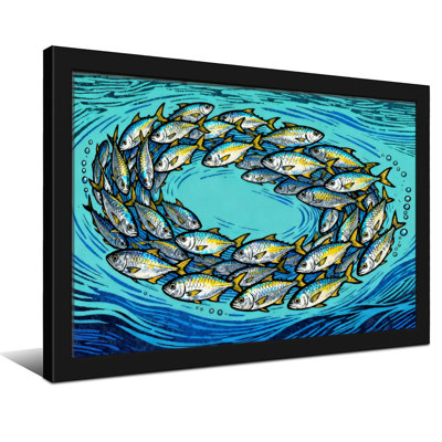 Art animalier avec motif de cercle d'eau