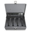Boîte à espèces, 5 compartiments, 11-3/8 po x 7-1/2 po x3-3/8 po, gris