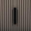 Armoire à rayures verticales Ustyle avec poignées en métal - tablettes réglables pour bureau, vestibule, espace de vie