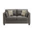 Causeuse en lin gris anthracite Laurissa avec 4 coussins