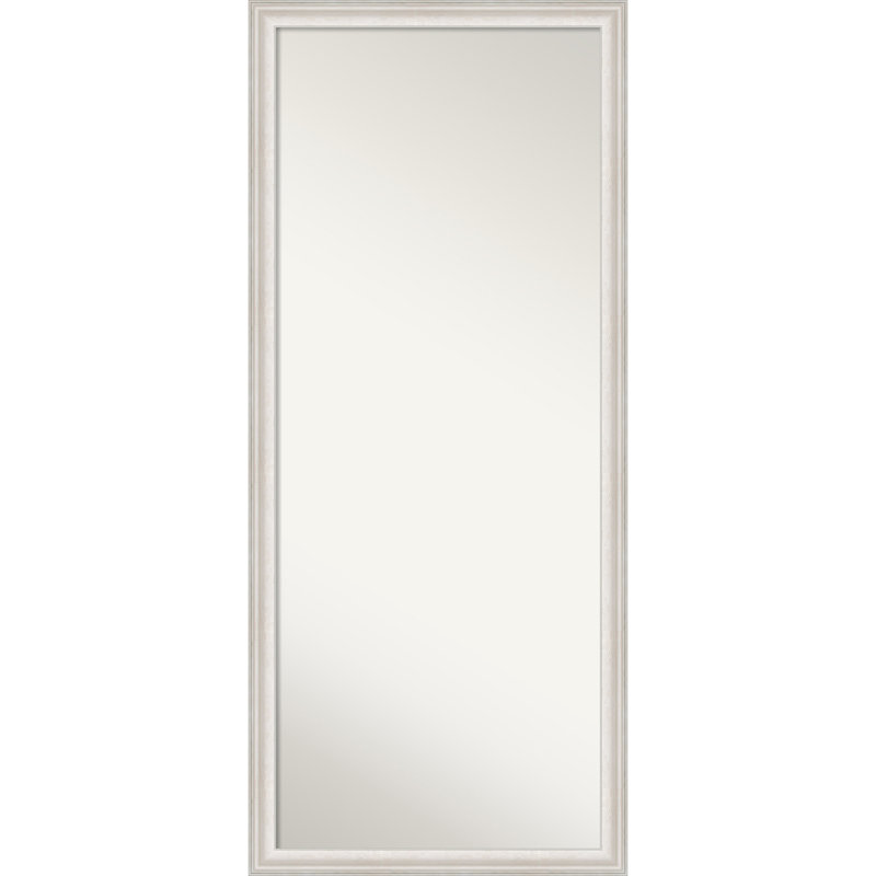 Miroir pleine grandeur Reshard Ridge, Argent blanc délavé, 64 po x 28 po