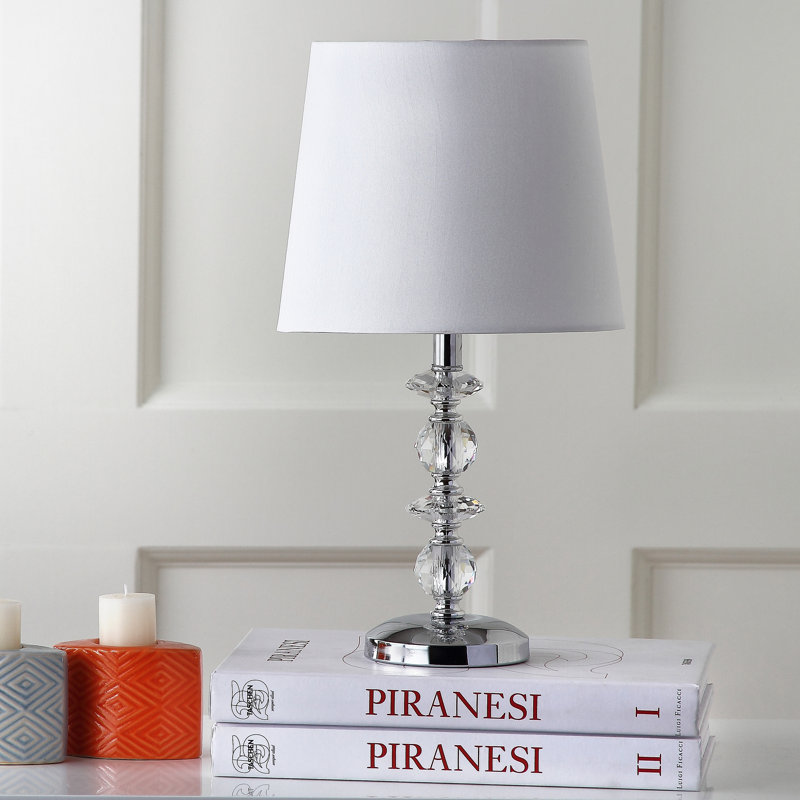 Daneysha Crystal Table Lamp, White
