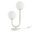 Lampe de table en métal 2 lumières Globe