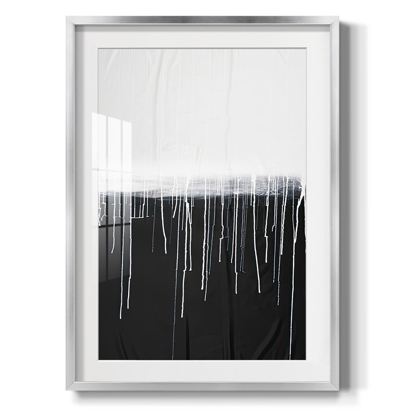 Coalescence imprimée - impression encadrée, H 25,5 po x l 17,5 po, Argent argent