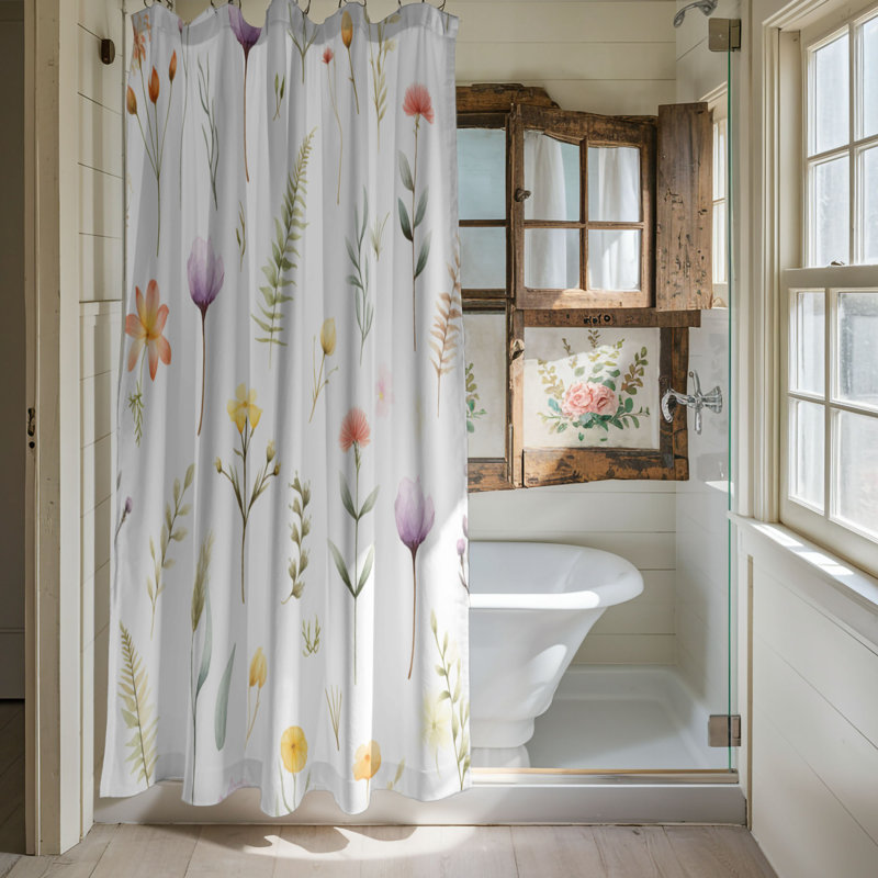 Rideau de douche Wildflower Bloom - Premium, H 74 po x l 71 po