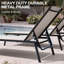 Ensemble de chaise longue d'extérieur en métal Esko avec table-1492106591
