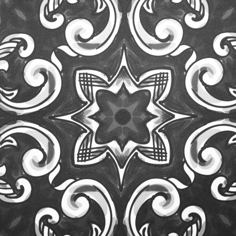 Coussin décoratif intérieur et extérieur Alhambra, Noir