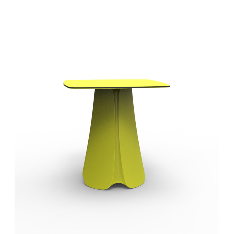 Pezzettina Plastic Side Table, 27.5" W x 27.5" L x 28.75" H, Ecru