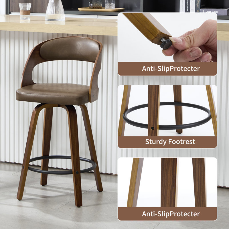 Swivel Counter Bar Stools, Coffee
