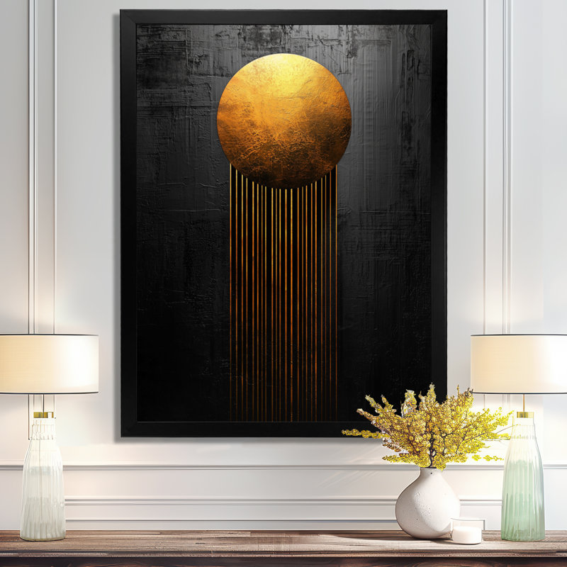 Bobba - reproduction d'art sur toile abstraite, H 20 po x l 12 po, Reproduction encadrée d'une seule photo, Noir